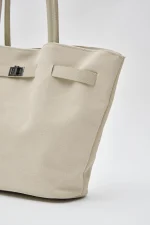 Stylish Beige Tote Bag - Image 4