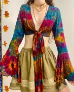 Vibrant Bohemian Flair Top - Image 4