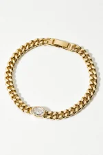 Elegant Chain Bracelet With Crystal Accent - Image 5
