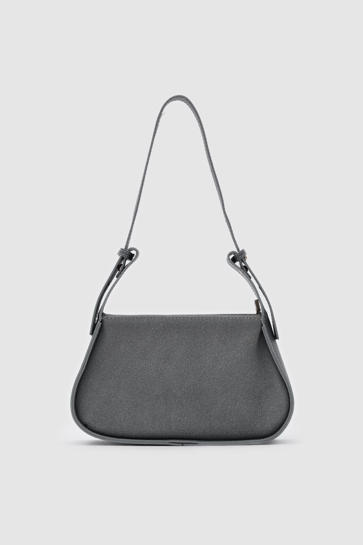 244BAF62-80F4-B597-3D70-E7E099AE1881 Elegant Grey Faux Leather Handbag - Image 1