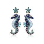 Cartoon-Style Cute Seahorse Drop Earrings