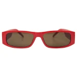 Chic Beige Rectangular Sunglasses - Image 6