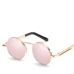 Contemporary Round Metal Frame Sunglasses - Image 3