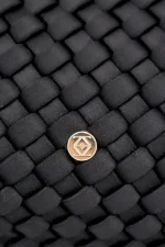 Elegant Woven Black Tote Bag - Image 4