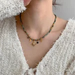 Double Charm Beaded Necklace - Image 3