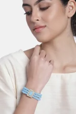 Elegant Blue Beaded Bracelet