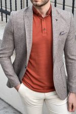 Elegant Tweed Blazer For The Modern Gentleman - Image 2