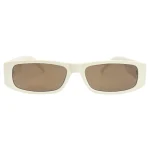 Chic Beige Rectangular Sunglasses - Image 8