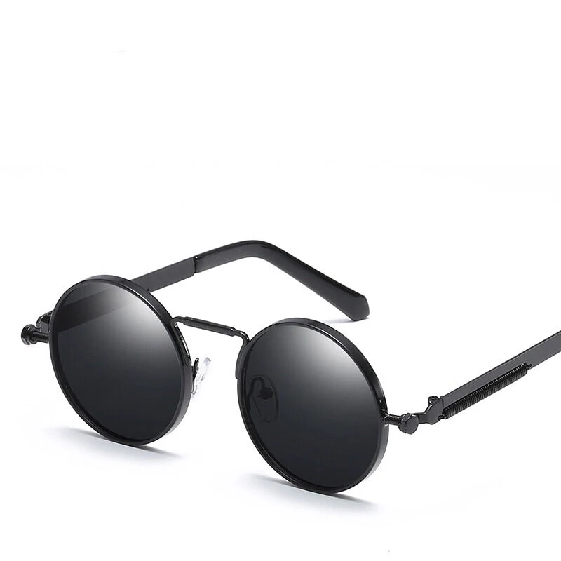 7E028819-0DB3-36DD-DF25-C09A52F62CA7 Contemporary Round Metal Frame Sunglasses - Image 1