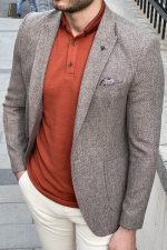 Elegant Tweed Blazer For The Modern Gentleman - Image 4