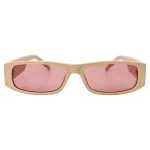Chic Beige Rectangular Sunglasses - Image 2
