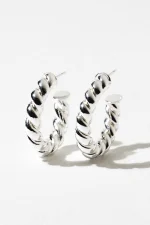 Elegant Spiral Hoop Earrings