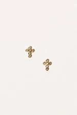 Elegant Rhinestone Cross Earrings - Image 3