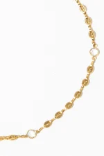 Elegant Chain Link Necklace With Crystal Accents - Image 3