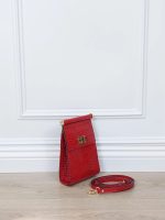Elegant Red Faux Leather Clutch - Image 4