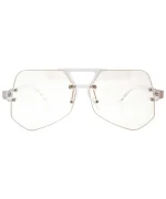 Stylish Transparent Aviator Sunglasses - Image 14