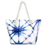 Stylish Blue Tie-Dye Tote Bag - Image 3