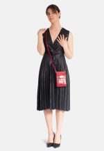 Elegant Red Faux Leather Clutch - Image 2