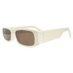 Chic Beige Rectangular Sunglasses - Image 14