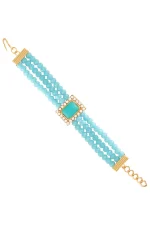 Elegant Blue Beaded Bracelet - Image 2