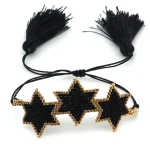 Hand-Woven Miyuki Hexagonal Star Pattern Bracelet