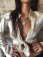 Elegant Chain Link Necklace With Crystal Accents - Image 6