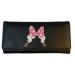 Chic Faux Leather Clutch With Cute Print Design