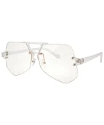 Stylish Transparent Aviator Sunglasses - Image 3